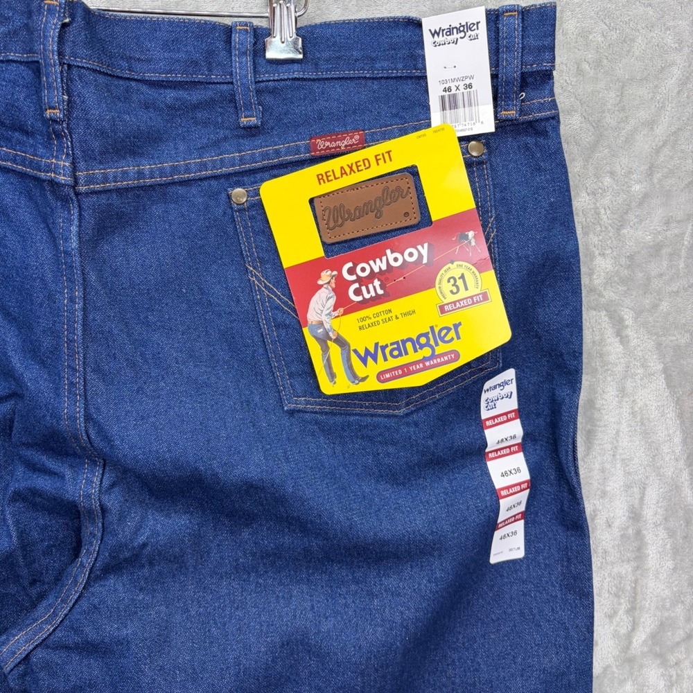 Wrangler 1031MWZ Cowboy Cut Relaxed Fit Jeans 40x36 NWT Western Denim Big Tall - Picture 2 of 9